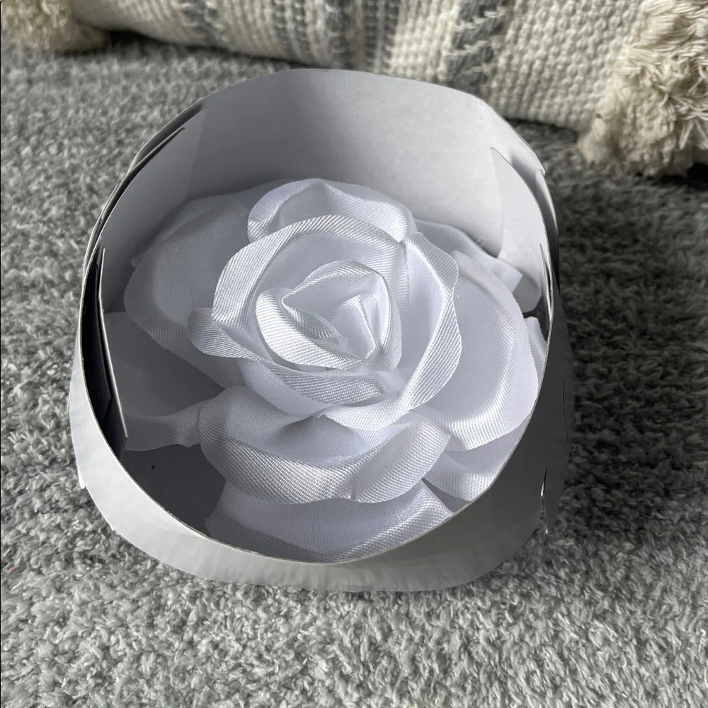 White Satin Twill Flower